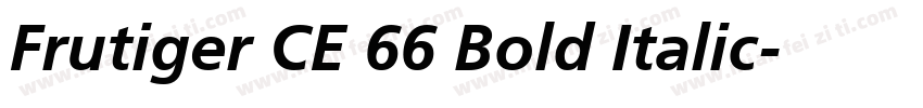 Frutiger CE 66 Bold Italic字体转换